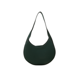 Dark Green Faux Leather Hobo Shoulder Bag