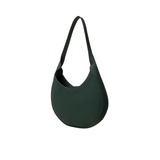 Dark Green Faux Leather Hobo Shoulder Bag