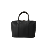 Black Structured Faux Leather Handbag