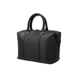 Black Structured Faux Leather Handbag