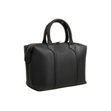 Black Structured Faux Leather Handbag