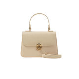 Raffia Faux Leather Handbag