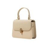 Raffia Faux Leather Handbag
