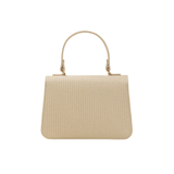 Raffia Faux Leather Handbag