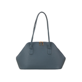 Blue Faux Leather Handbag