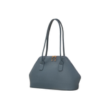 Blue Faux Leather Handbag
