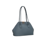 Blue Faux Leather Handbag